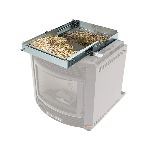 Tiroir de chargement frontal pour poêle à granulés P70 Air avec mécanisme coulissant et compartiment à pellets