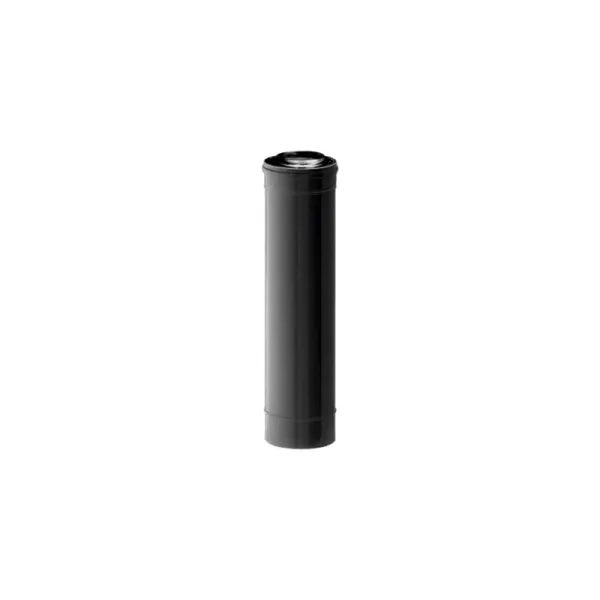 Tuyau de fumée concentrique noir DINAK 250mm de longueur pour poêle à bois