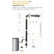 Schéma technique kit ventouse horizontal sortie latérale diamètre 80/125 pour poêle à granulés DINAK