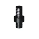 Sortie ventouse verticale DINAK 390mm noire avec grilles d'aération pour conduit de fumées
