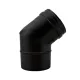 Coude de raccordement 45° pour conduit de fumée noir diamètre 80 mm simple paroi