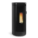 Poêle à granulés Debby Plus Cx Evo noir 9kW avec vitre panoramique et design cylindrique