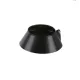 Larmier conique noir pour conduit de cheminée diamètre 125 mm avec attache métallique