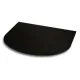 Plaque de sol protection poêle noire demi-lune 70x60cm épaisseur 2,5mm