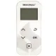 Télécommande blanche Extraflame avec écran LCD et boutons de contrôle pour poêle à granulés