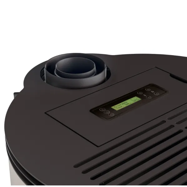 Poêle à granulés Lorena PJ 9Kw noir avec panneau de contrôle digital et sortie concentrique supérieure