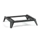 Piédestal noir rectangulaire à quatre pieds inclinés pour poêle à bois modèle Peggy