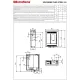 Plan technique avec dimensions du poêle à granulés Extraflame Souvenir Plus Steel 5.0 de 10 kW
