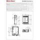 Plan technique et dimensions du poêle à granulés Extraflame Souvenir Plus Lux 5.0 de 10 kW