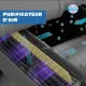 Schéma de fonctionnement du purificateur d'air Ray Clean avec filtration UV pour poêle à granulés Linea VZ