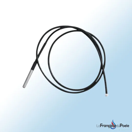 Sonde de température Punto Fuoco avec câble noir et capteur métallique pour poêle à granulés