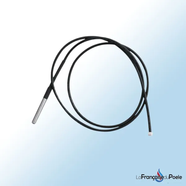 Sonde de température Punto Fuoco avec câble noir et capteur métallique pour poêle à granulés