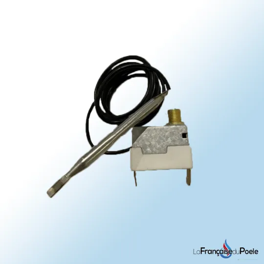 Thermostat de sécurité TSR avec sonde capillaire et raccord laiton pour poêle Giada