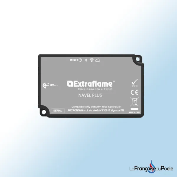 Module Wi-Fi connecté Extraflame Navel Plus étiquette grise pour poêle à granulés