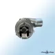 Extracteur de fumées centrifuge Comfort P70 Air en métal gris avec sortie latérale et moteur apparent