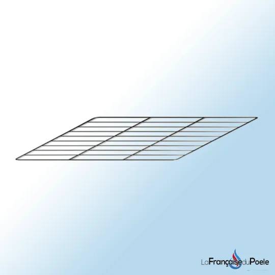 Grille rectangulaire en acier inoxydable avec barres parallèles pour four à bois ou cuisinière
