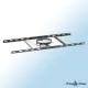Support de plancher inox avec collier de serrage et bandes de fixation perforées diamètre 80/125 mm