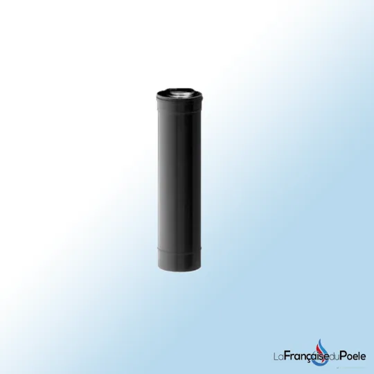 Élément droit concentrique noir DINAK 250mm pour conduit de cheminée double paroi