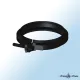 Collier de serrage noir pour conduit de fumée double paroi DINAK diamètre 80/125mm avec système de fixation à vis