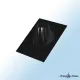 Solin d'étanchéité noir pour conduit de cheminée double paroi diamètre 80/125 mm incliné