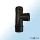 Té femelle-femelle en acier noir pour conduit de poêle à pellet, diamètre 80 mm