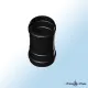 Raccord femelle-femelle en acier peint noir pour conduit de chauffage de diamètre 80 mm