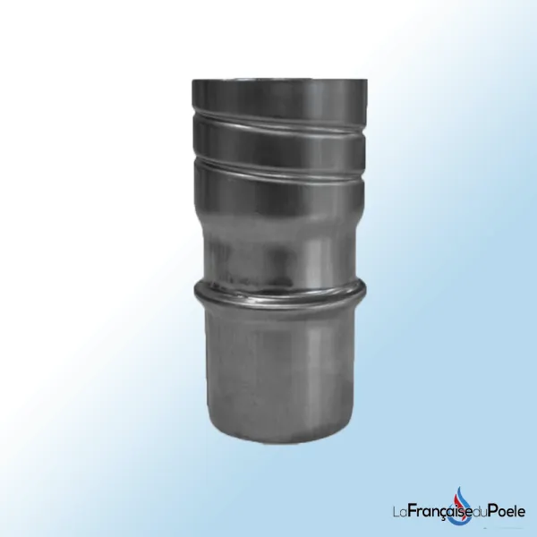 Raccord de conduit de fumée flexible rigide mâle en acier inoxydable diamètre 80 mm