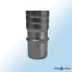 Raccord flexible vers rigide en acier pour conduit de fumée, diamètre mâle 80mm et femelle 100mm
