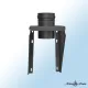 Support mural noir pour conduit de cheminée double paroi diamètre 80 mm avec fixations