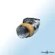 Gaine flexible isolée aluminium Ø82mm pour ventilation et chauffage, intérieur noir extensible