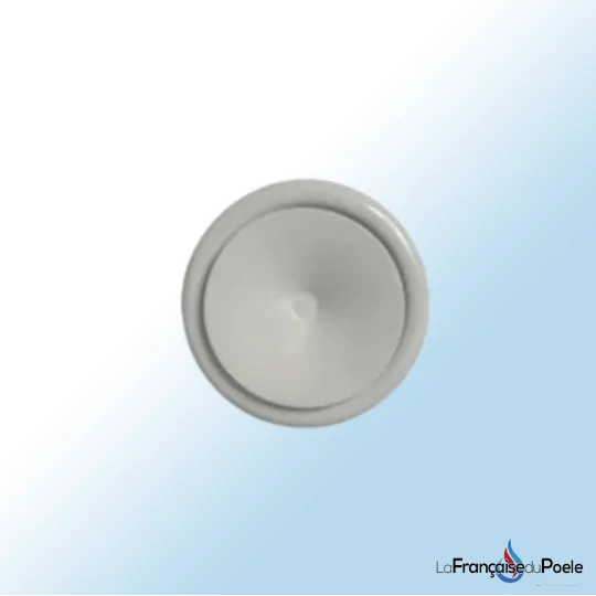Bouche de soufflage circulaire acier blanc 80 mm pour ventilation chauffage