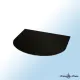 Plaque de sol protection poêle noire finition arrondie 70x60 cm épaisseur 2,5 mm