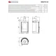 Plan technique et dimensions du poêle à bois Brigitta GB La Nordica avec vues face, profil et dessus