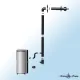 Kit ventouse DINAK double paroi diamètre 80/125 mm avec composants d'installation pour poêle à granulés