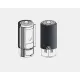Bouclier thermique noir monté à l'arrière d'un poêle à bois cylindrique modèle Marlena