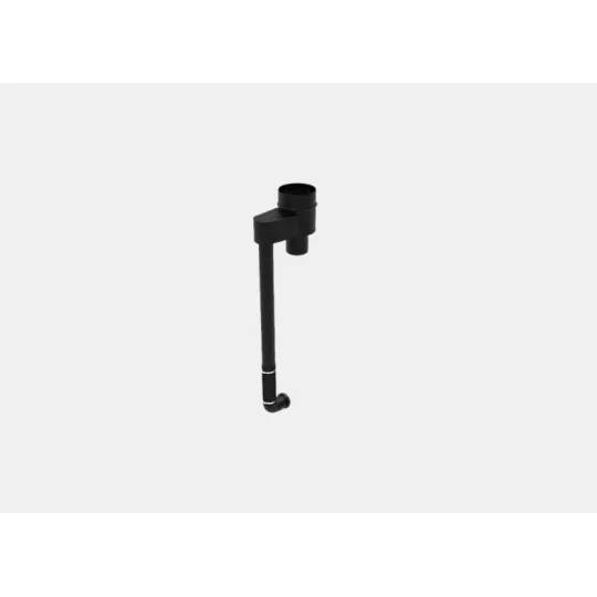 Tube concentrique noir avec coude et raccords pour évacuation chaudière Luisella 5.0 Maxi