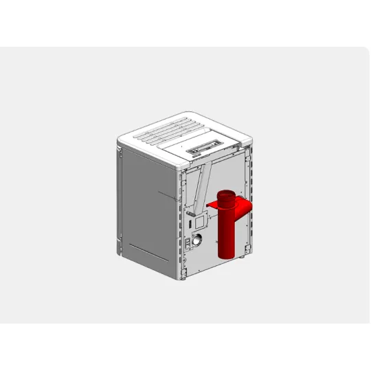 Kit évacuation fumées supérieure diamètre 80mm pour poêle à granulés Peggy
