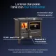 Cuisinière à bois Steel avec foyer et four, puissance 10,5 kW, rendement 86%, finition anthracite