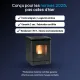 Poêle à granulés PEGGY noir 5,1 kW conforme normes 2025 avec fonte intégrale et rendement supérieur à 90%
