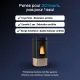 Poêle à granulés Noris étanche noir et beige avec foyer fonte et design italien certifié