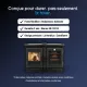 Cuisinière Alaska 12 kW en fonte noire avec foyer et four, design La Nordica Extraflame