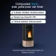 Poêle à granulés Noris Plus noir et beige 12 kW design moderne avec flamme allumée