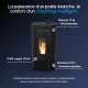 Poêle à granulés Ring 11 noir 10 kW avec réservoir 17 kg et rendement supérieur à 90%