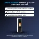 Poêle à granulés Amika 8 kW design cylindrique noir et blanc, fabrication italienne certifiée