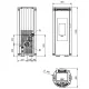 Plan technique côté et dimensions du poêle à granulés Amika 8 kW