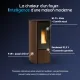 Poêle à granulés connecté Katia 9 kW marron avec contrôle vocal Alexa et rendement 93,9%