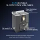 Cuisinière à granulés Desy 9 kW avec plaque vitrocéramique, four intégré et rendement de 92%