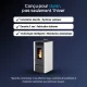 Poêle à granulés Marina 14C blanc et anthracite 13,5 kW étanche canalisable avec système ventouse