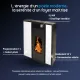 Poêle à granulés Tessa 10 design blanc et noir, 9,6 kW, rendement 94%, programmable 7 jours