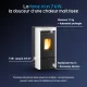 Poêle à granulés Moira EVO blanc et noir 7 kW avec réservoir 11 kg et rendement 94,3%
